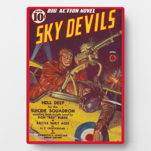 PLAQUE PHOTO MAGAZINE SKY DEVILS 1939 (Devant)