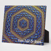 Plaque Photo Magène métallique orné David (Côté)