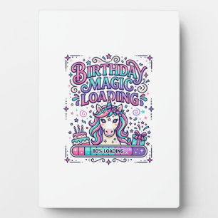 Plaque Photo Magie d'anniversaire licorne Chargement Marketplac