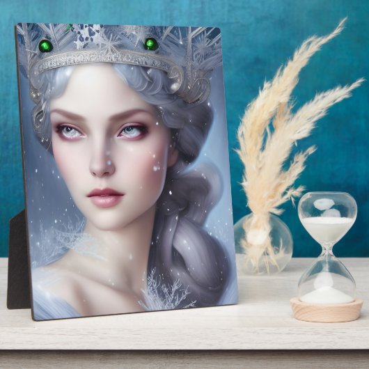Plaque Photo Magique Winter Queen Portrait Tabletop (Côté)
