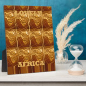 Plaque Photo Magnifique carte africaine Imprimer Design doré (Côté)
