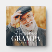 Plaque Photo Magnifique Grampa depuis 20XX Simple Photo Élégant (Devant)
