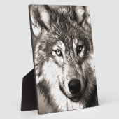 Plaque Photo Magnifique loup visage photo accessoires d'impress (Côté)