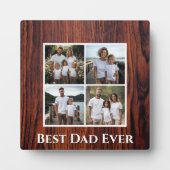 Plaque Photo Mahogany foncé grain de bois foncé Papa modèle pho (Devant)