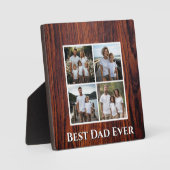 Plaque Photo Mahogany foncé grain de bois foncé Papa modèle pho (Recto)