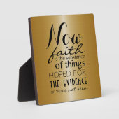 Plaque Photo Maintenant Écriture de foi (Recto)