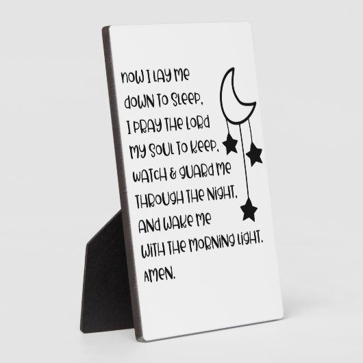 Plaque Photo Maintenant Je Me Pose Dormir (Côté)