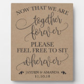 Plaque Photo Maintenant Que Nous Sommes Ensemble Pour Toujours  (Devant)