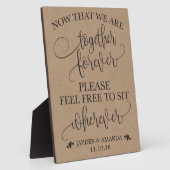 Plaque Photo Maintenant Que Nous Sommes Ensemble Pour Toujours  (Côté)