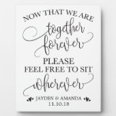 Plaque Photo Maintenant Que Nous Sommes Ensemble Pour Toujours  (Devant)