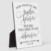 Plaque Photo Maintenant Que Nous Sommes Ensemble Pour Toujours  (Côté)