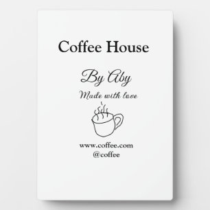 Plaque Photo Maison de café faite avec amour ajoutez le texte d