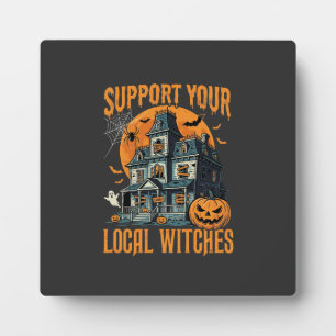 Plaque Photo Maison Hantée Halloween Soutenez Vos Sorcières Loc