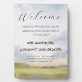 Plaque Photo Maison image de bienvenue et logo wifi (Devant)