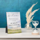 Plaque Photo Maison image de bienvenue et logo wifi (Côté)