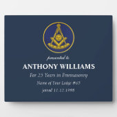 Plaque Photo Maître passé Freemasoney Freemason Masonic (Devant)