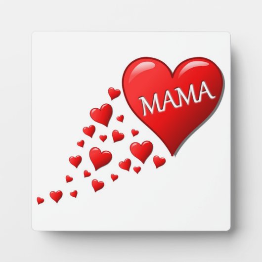 PLAQUE PHOTO MAMA HEARTS (Devant)