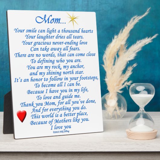 Plaque Photo Maman... (Côté)