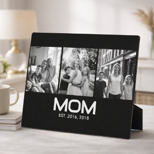 Plaque Photo Maman a établi Bold Black 3 Photo