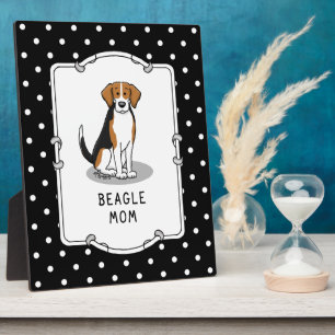 Plaque Photo Maman beagle (tri couleur 3) Mignonne de chien Mèr
