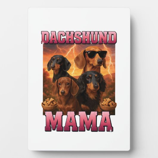 Plaque Photo Maman Dachshund (Devant)