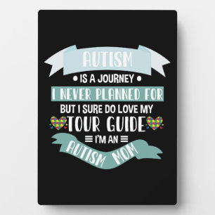 Plaque Photo Maman de l'autisme L'autisme est un voyage que je 