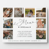 Plaque Photo Maman Définition Fête des mères Photo Collage Keep (Devant)