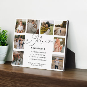 Plaque Photo Maman Définition Fête des mères Photo Collage Keep