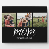 Plaque Photo Maman Elegant Script Black 3 Photo (Devant)