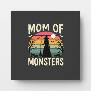 Plaque Photo Maman Halloween de monstres Sorcière Coucher de so
