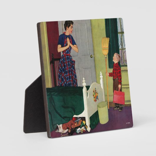 Plaque Photo Maman, I Cleaned My Room ! (Recto)