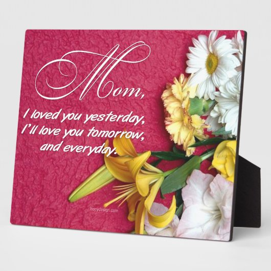 Plaque Photo Maman, je t'aime (Côté)