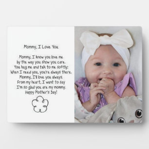 Plaque Photo Maman, je t'aime