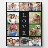 Plaque Photo Maman Love 10 Photo Collage noir (Devant)