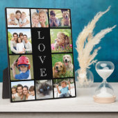 Plaque Photo Maman Love 10 Photo Collage noir (Côté)