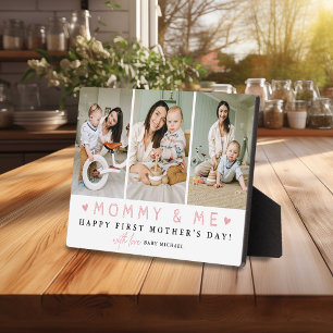 Plaque Photo 'Maman & Me' 1ère Fête des Mères 3 x Collage photo