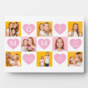 Plaque Photo Maman Nous T'aimons Noms des Enfants 8 Collage de