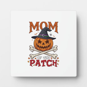 Plaque Photo Maman Patch citrouille d'Halloween chapeau de sorc