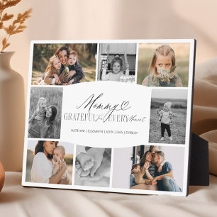 Plaque Photo Maman reconnaissante pour chaque instant Collage p
