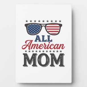 Plaque Photo Maman tout à fait américaine Design de t-shirt pat