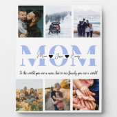 Plaque Photo Maman, tu es la photo du monde (Devant)