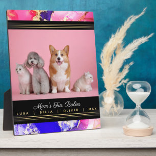 Plaque Photo Maman's Pets Photo Matrice Pink Abstract