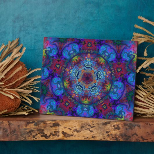 Plaque Photo Mandala Art Abstract Design (Côté)