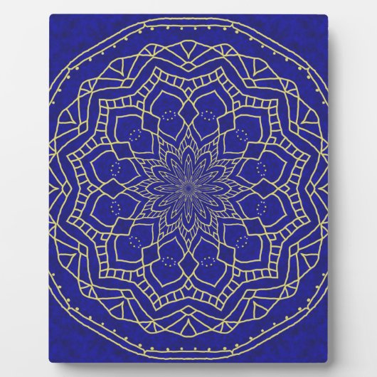 Plaque Photo Mandala bleu (Devant)