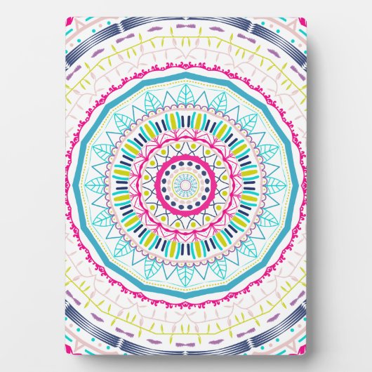 Plaque Photo mandala coloré (Devant)