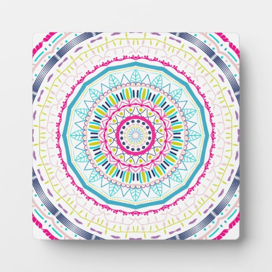 Plaque Photo mandala coloré (Devant)