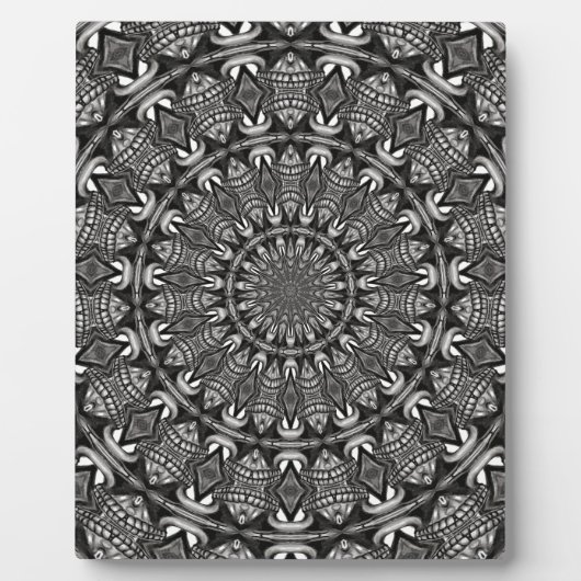 Plaque Photo Mandala monochrome (Devant)