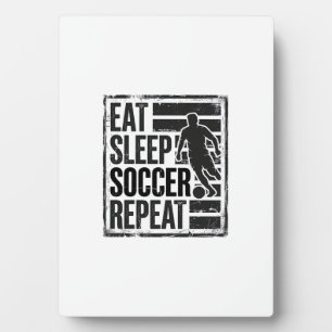 Plaque Photo Manger Dormir Football Répéter Chemise Vintage Jou