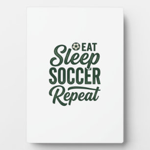 Plaque Photo Manger Dormir Football Répéter Conception de T-shi