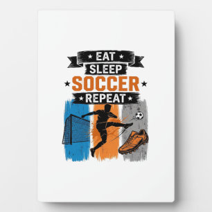 Plaque Photo Manger Dormir Football Répéter Vintage Maillot de